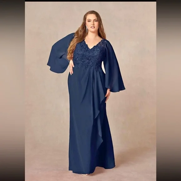 a line mother of the bride dresses Dusty Rose Draped Chiffon Waist A-line Mother Bride Dress